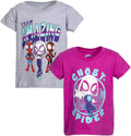 Spidey and His Amazing Friends Girls' 2-Pack T-Shirt Toddler to Little Kid