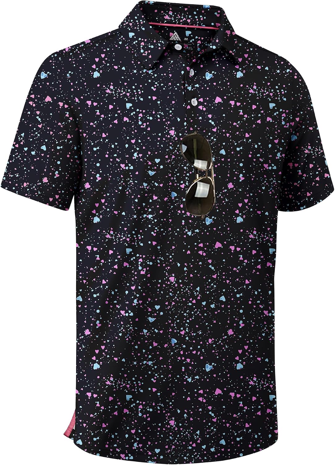 Mens Golf Shirt Short Sleeve Moisture Wicking Performance Daily Casual Print Patterns Collared Golf Polo Shirts for Men