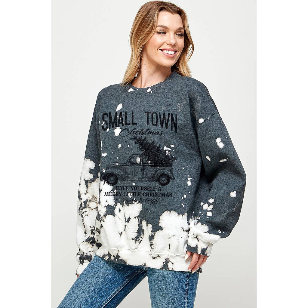Christmas  Holiday Graphic Tee  Snow Fall Special Dye