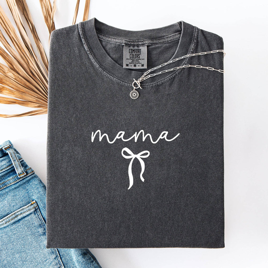 Mama, Minimalist Ribbon, Mother's Day Comfort Colors T-Shirt