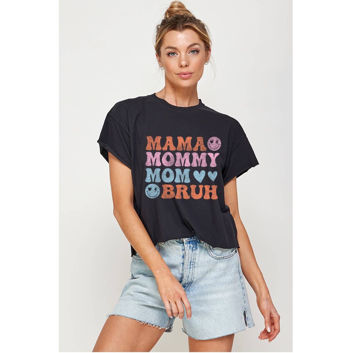 Mama Mommy  Vintage Graphic Crop Top
