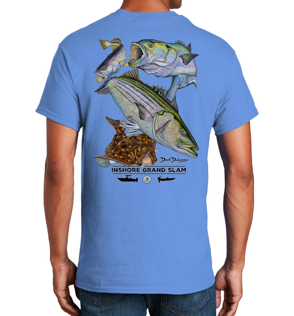 Men's Inshore Grand Slam Short Sleeve Carolina Blue Cotton T-Shirt