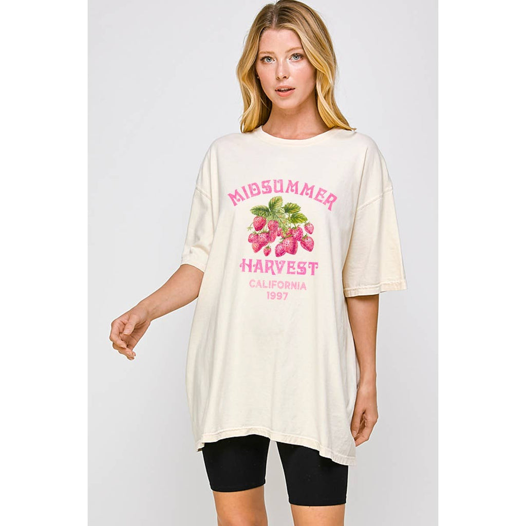 Midsummer Harvest Vintage Graphic Oversized Tee