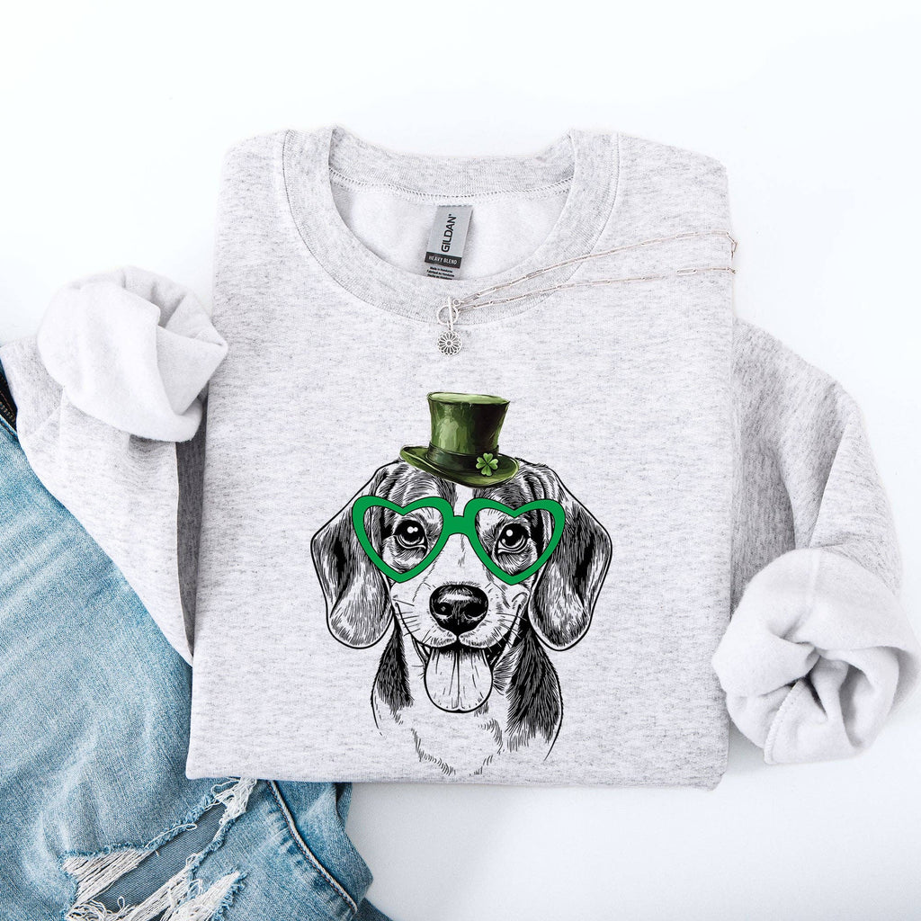 Beagle, Dog, St Patrick's Day, Lucky, Irish Sweatshirt