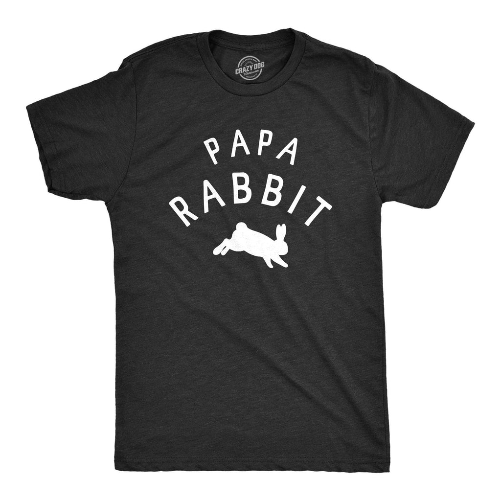 Papa Rabbit Men's Tshirt Easter Graphic Tee Western T