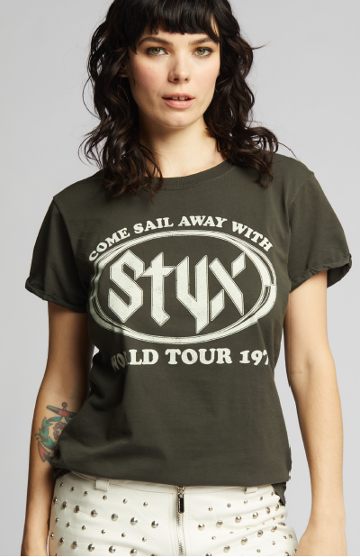 302949 - 1130 Styx Tour 1978 Fitted Ss Graphic Tee