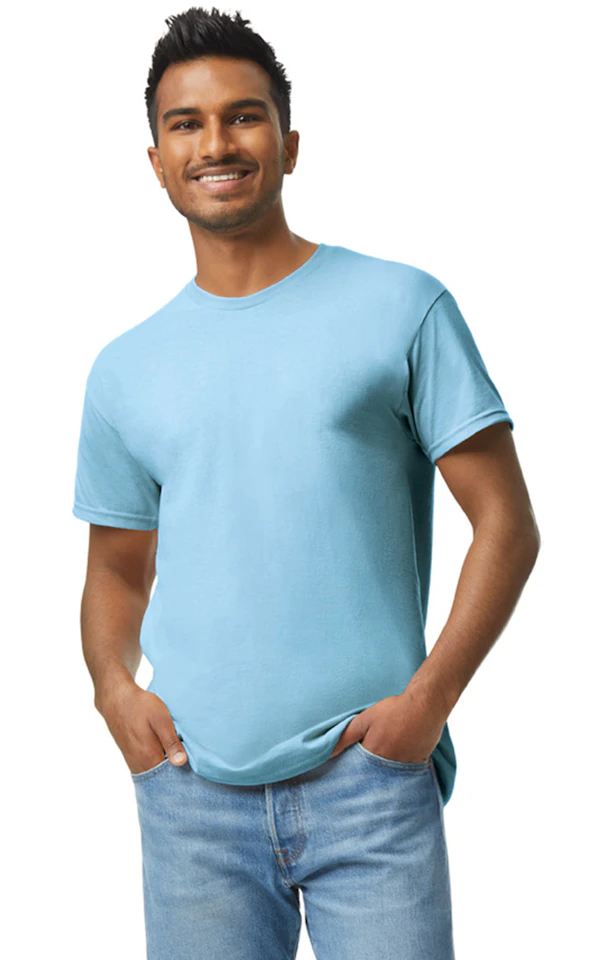 Custom Designed - T-Shirts (Light Blue) Adult, Gildan, Cotton