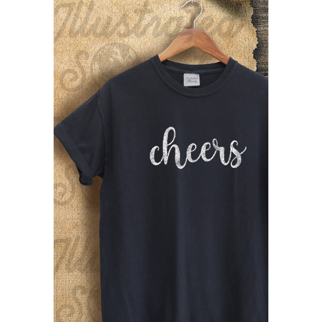 Cheers Christmas Vintage Graphic  Tee