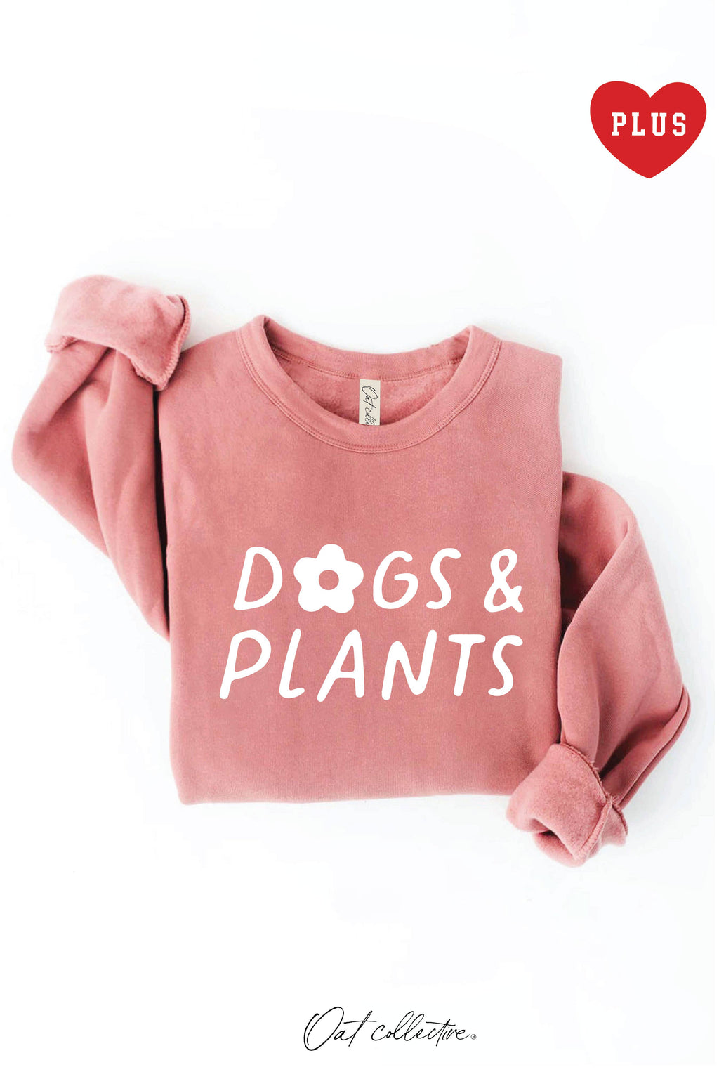 Dogs and Plants  Plus Graphic Sweatshirt