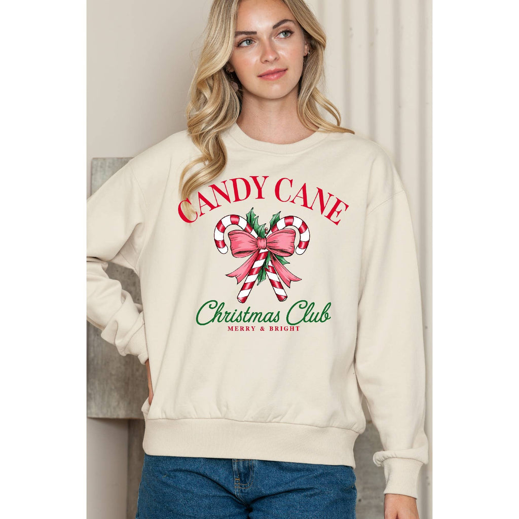 Candy Cane Christmas Club - Crewneck Sweatshirt