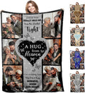 Ship Next Day,Custom Memorial Blanket with Photos for Loss of Loved One, Hug From Heaven Personalized Sympathy Blanket for Loss of Dad Mom Husband Wife Friend in Memory of Loved One Gifts, Made in USA