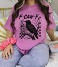 #943 Faw K F Crow Raven Bird Halloween Shirt Cute Rodeo Shirt Print Crew Neck T-Shirts