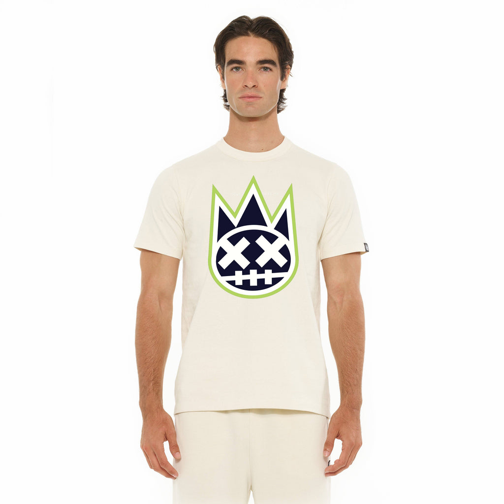 S/S Crew Neck Logo Tee in Winter White