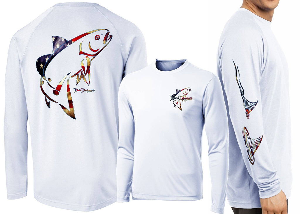 Men’S Performance Redfish Deco USA Long Sleeve
