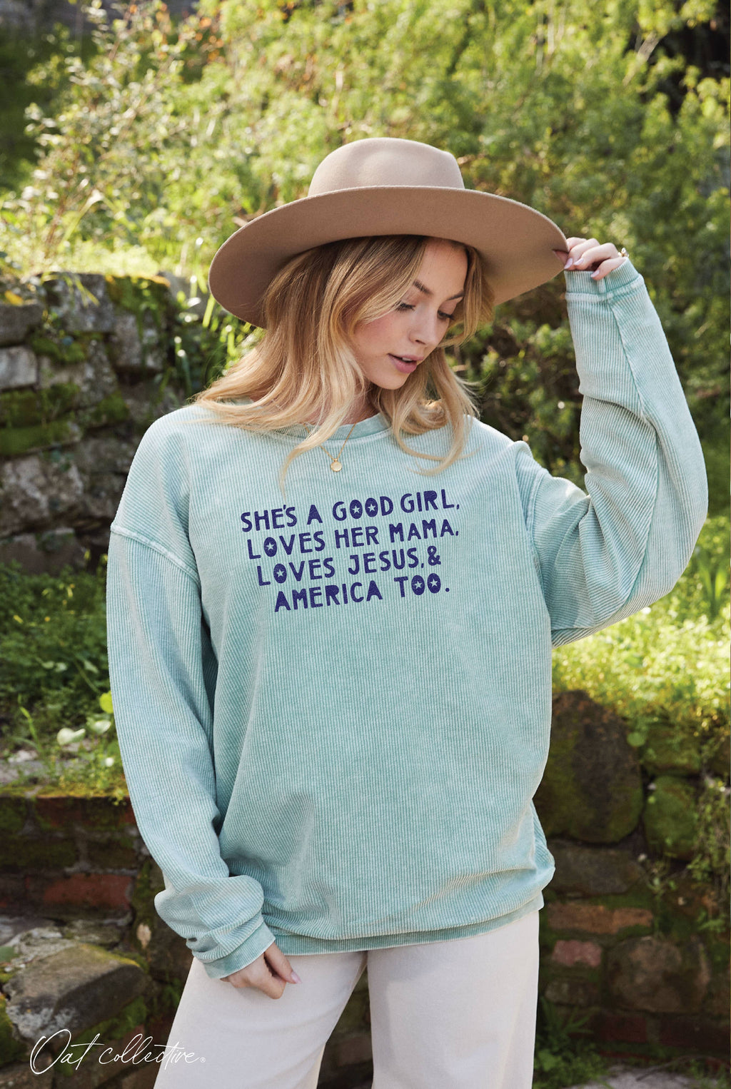 She's A Good Girl Thermal Vintage Pullover