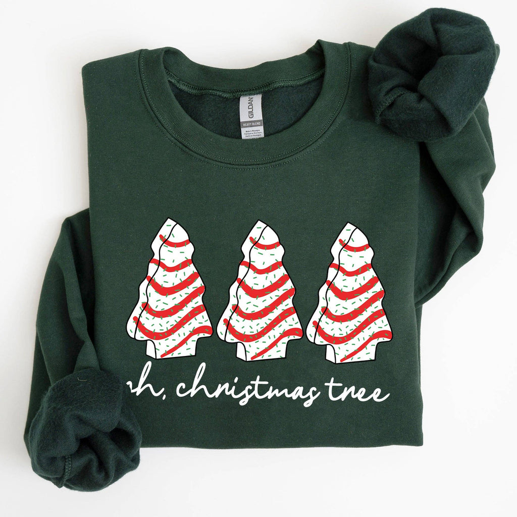 Oh Christmas Tree, Cakes, Winter, Snacks Xmas Sweatshirt