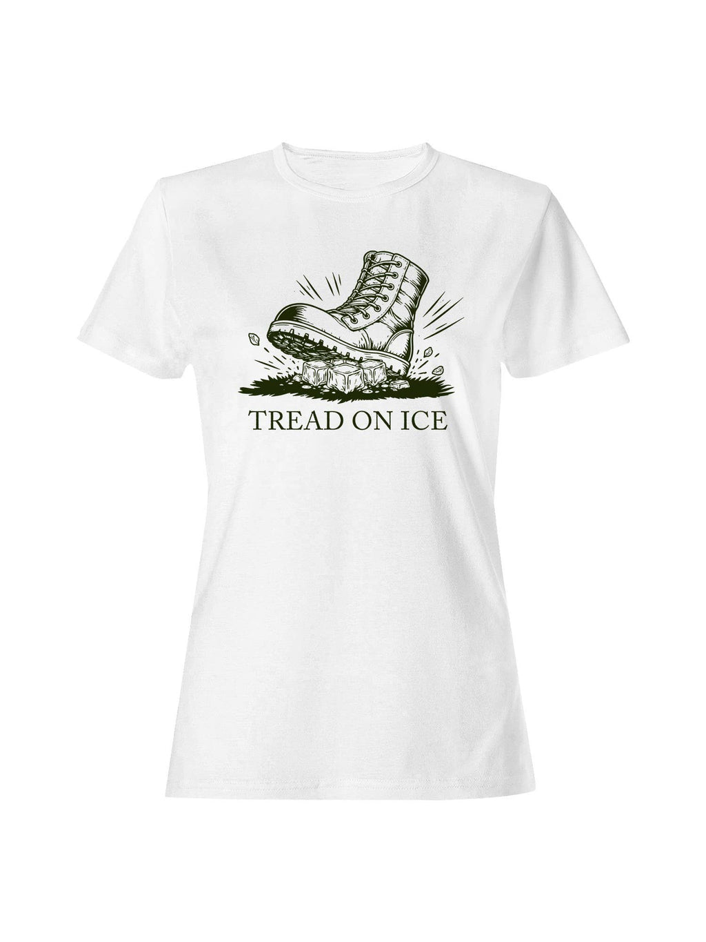Boot Tread On Ice Women's T-Shirt White