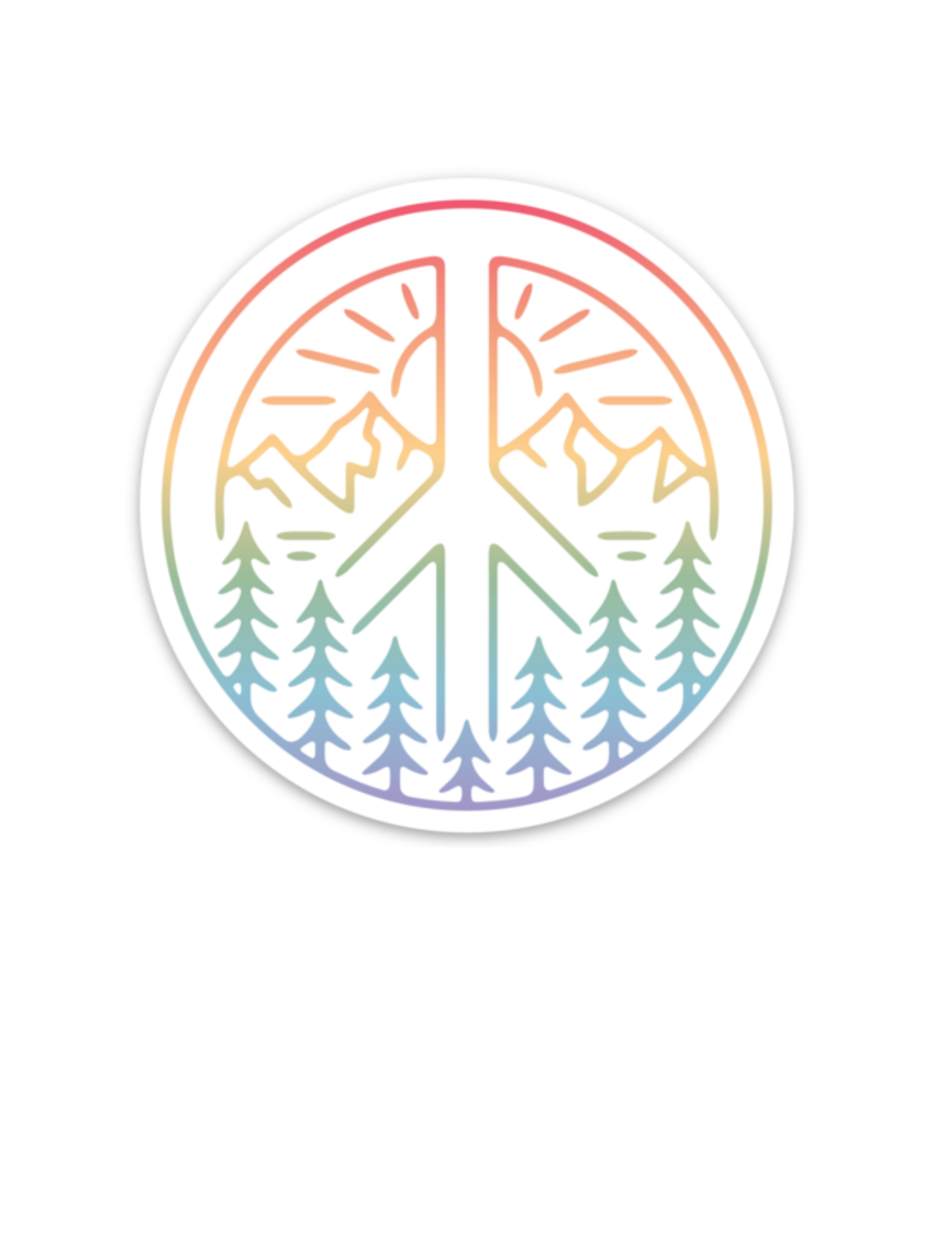 Peace Sticker White