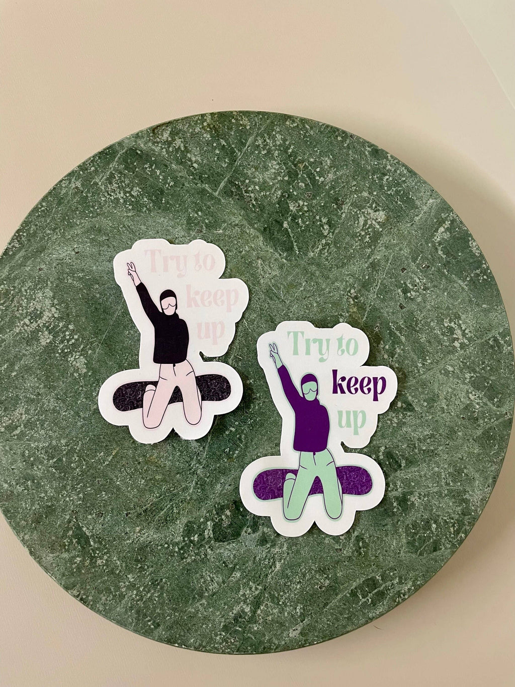 Girl Snowboarding Die-Cut Sticker