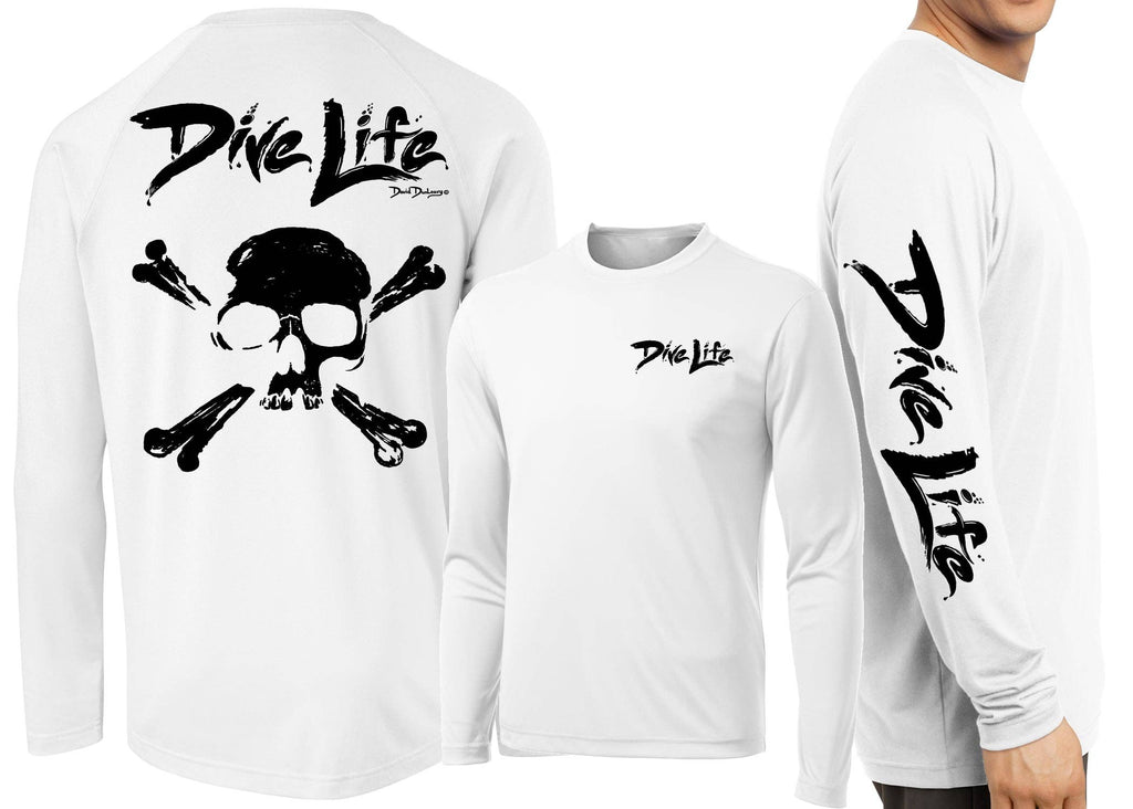 Men’S Performance Dive Life Skull Long Sleeve