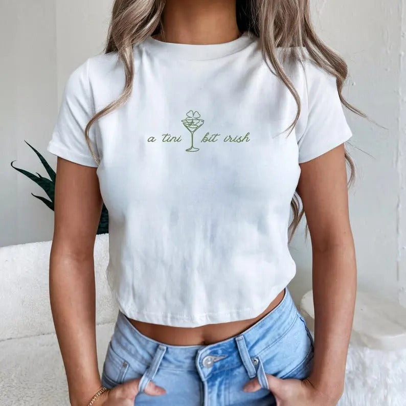 Tini Bit Irish St. Patrick'S Day Cute St. Patricks Day Baby Cute 90s St Paddy Shamrock Shirt Baby T-Shirts