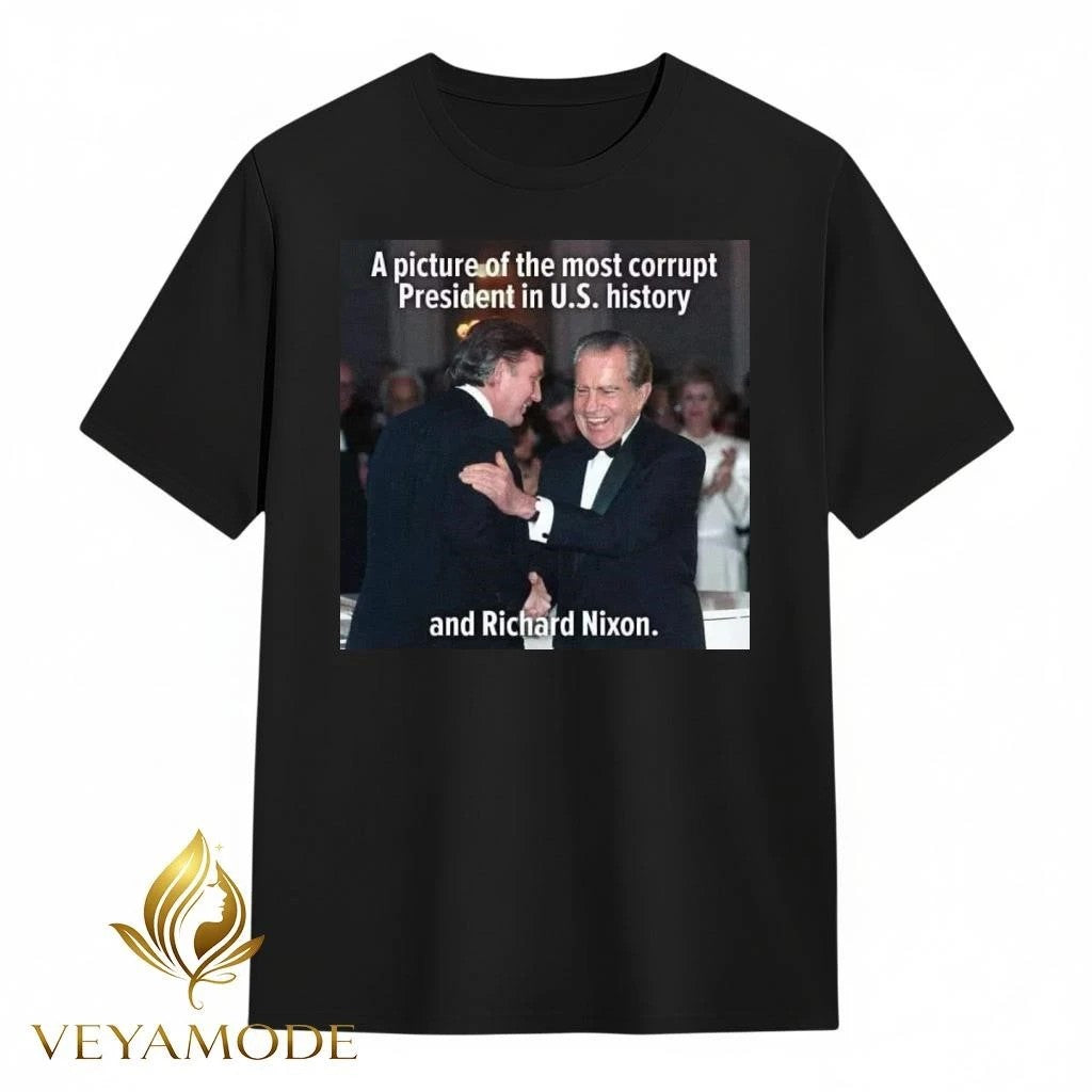 A picture of the most corrupt President in US history and Richard Nixon Trump tee Unisex , , , Long Sleeve Tee