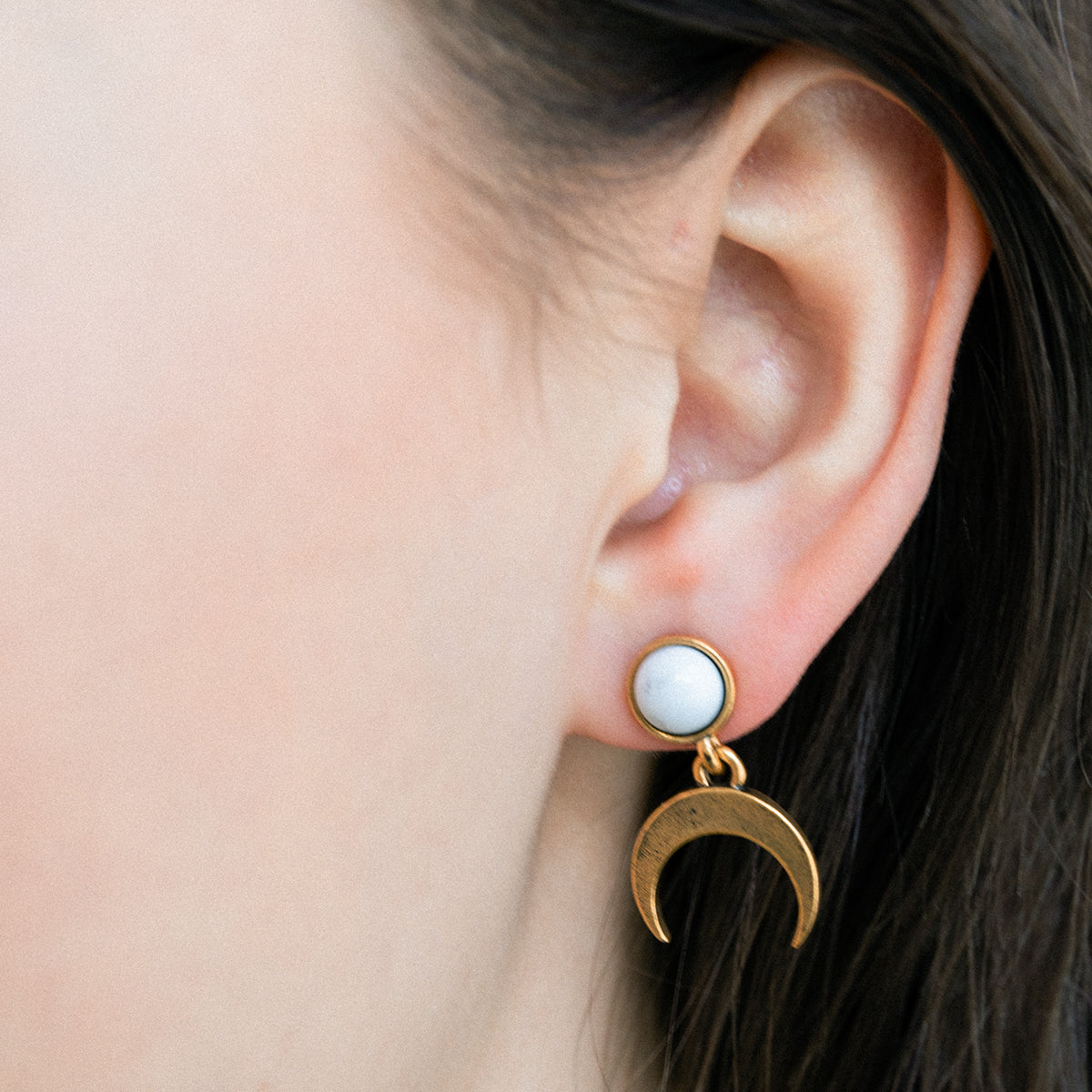 Semi Precious Howlite Earrings T-Shirts