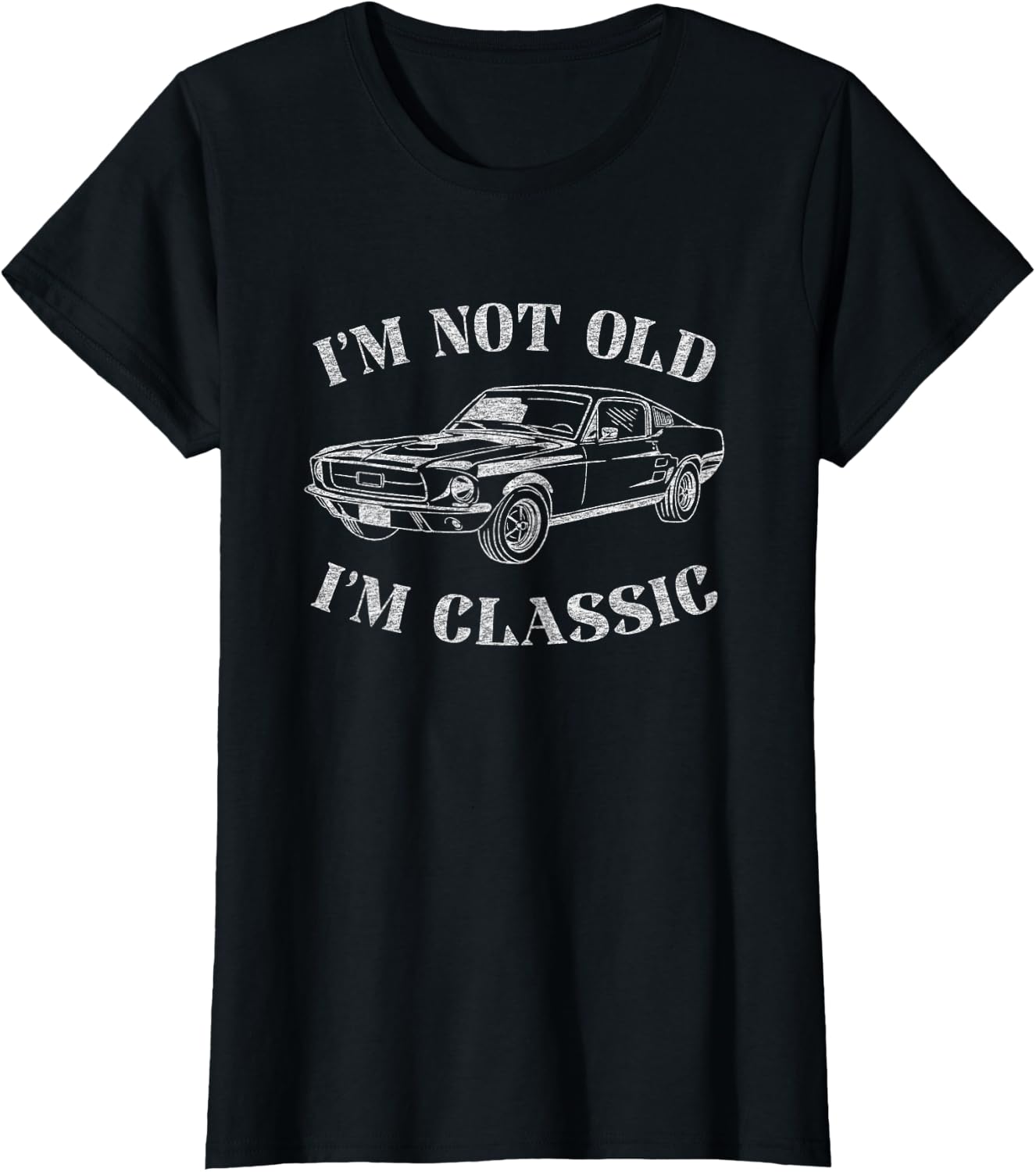 Funny Old Man Guy Humor Saying Classic Car Graphic T-Shirt
