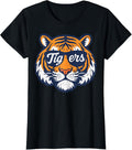 Vintage Tiger Wearing Sunglasses Retro Graphic Tee Tiger T-Shirt