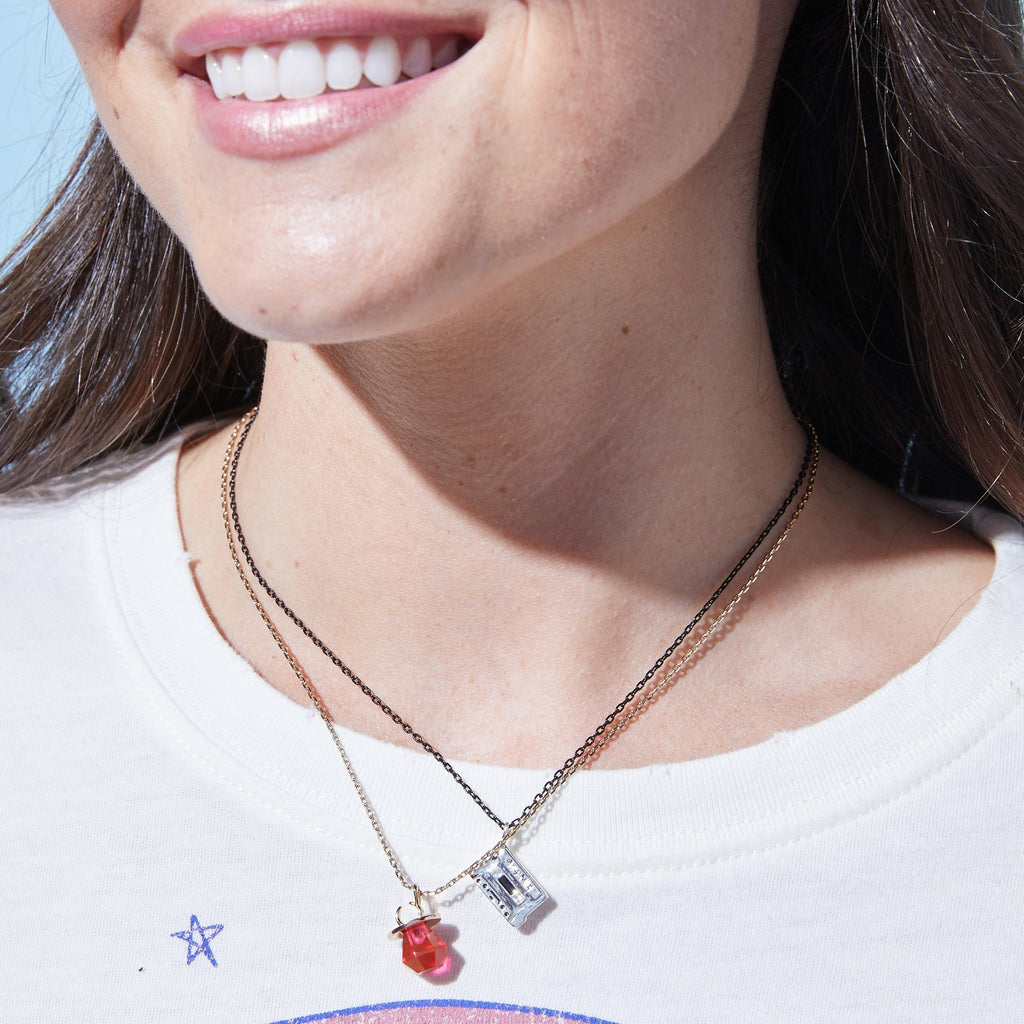 ‘90s Nostalgia Cassette Necklace T-Shirts