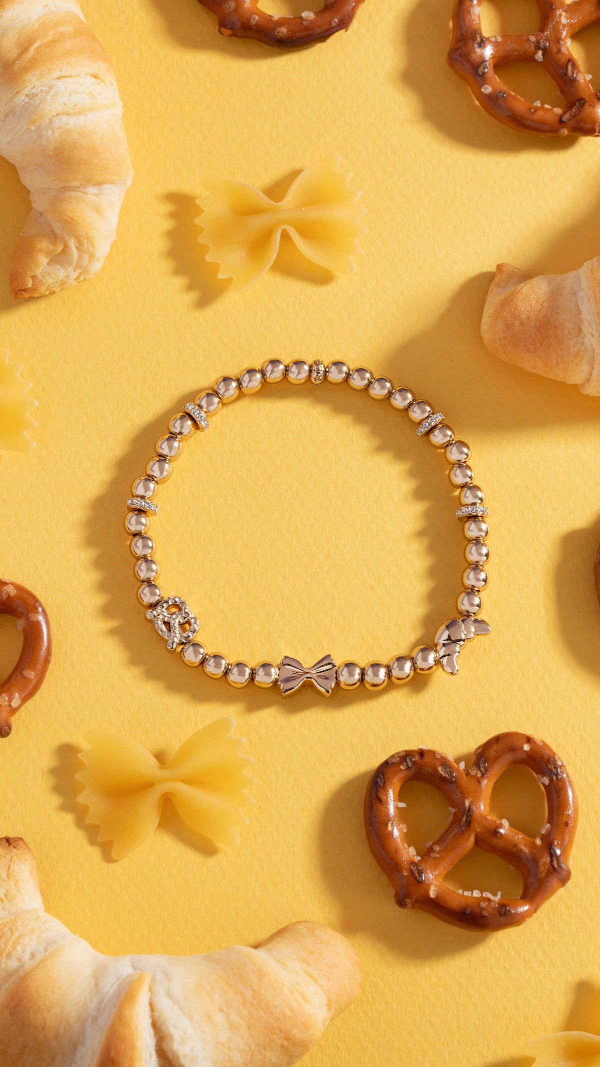'Carbs Are My Love Language' Beaded Stretch Bracelet T-Shirts