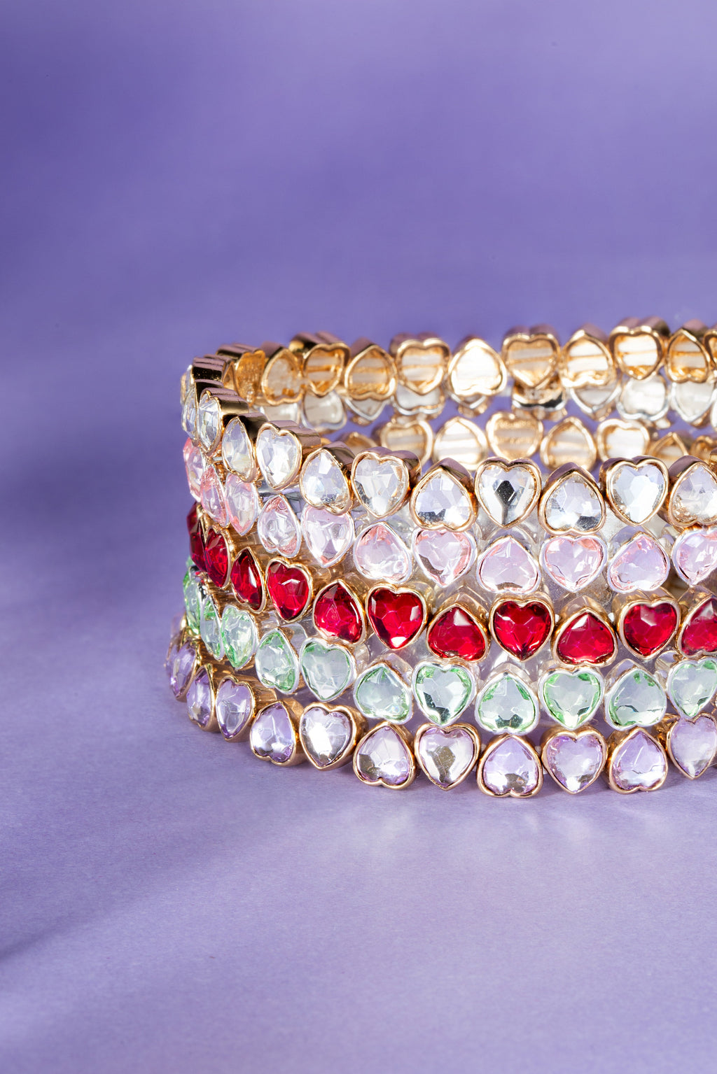 Crystal Heart Stretch Bracelet T-Shirts