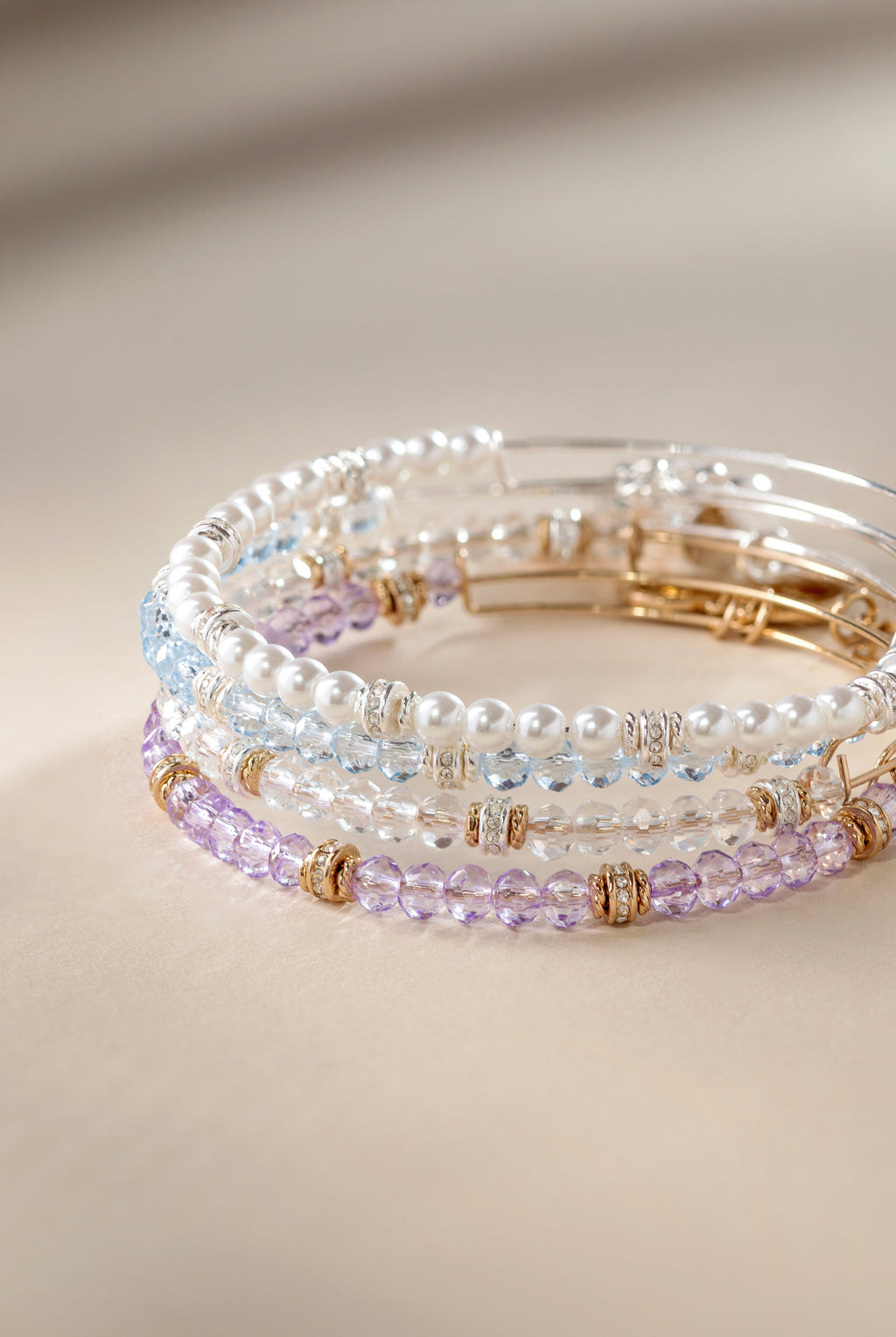 Purple Crystal Beaded Bangle T-Shirts