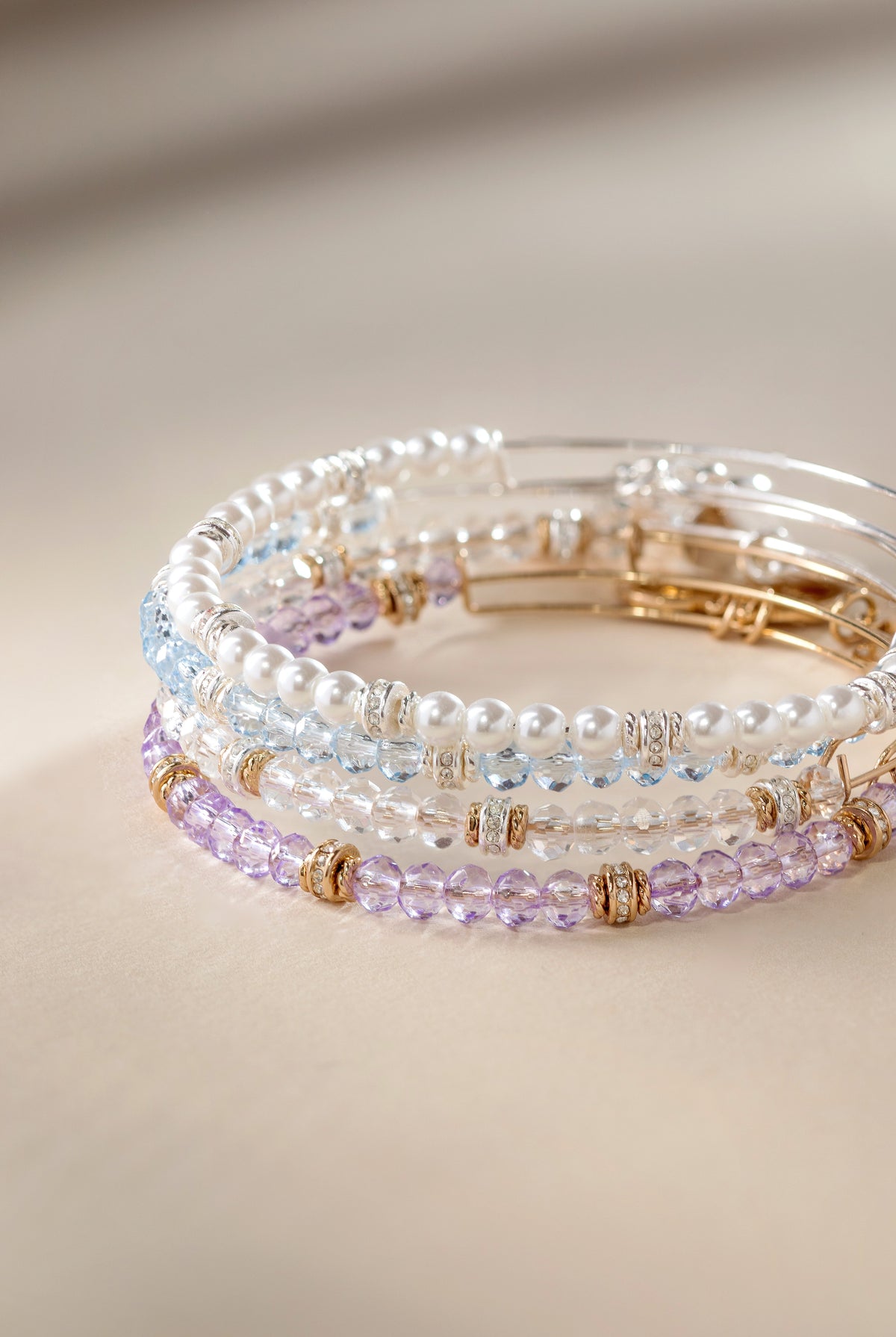 Purple Crystal Beaded Bangle T-Shirts