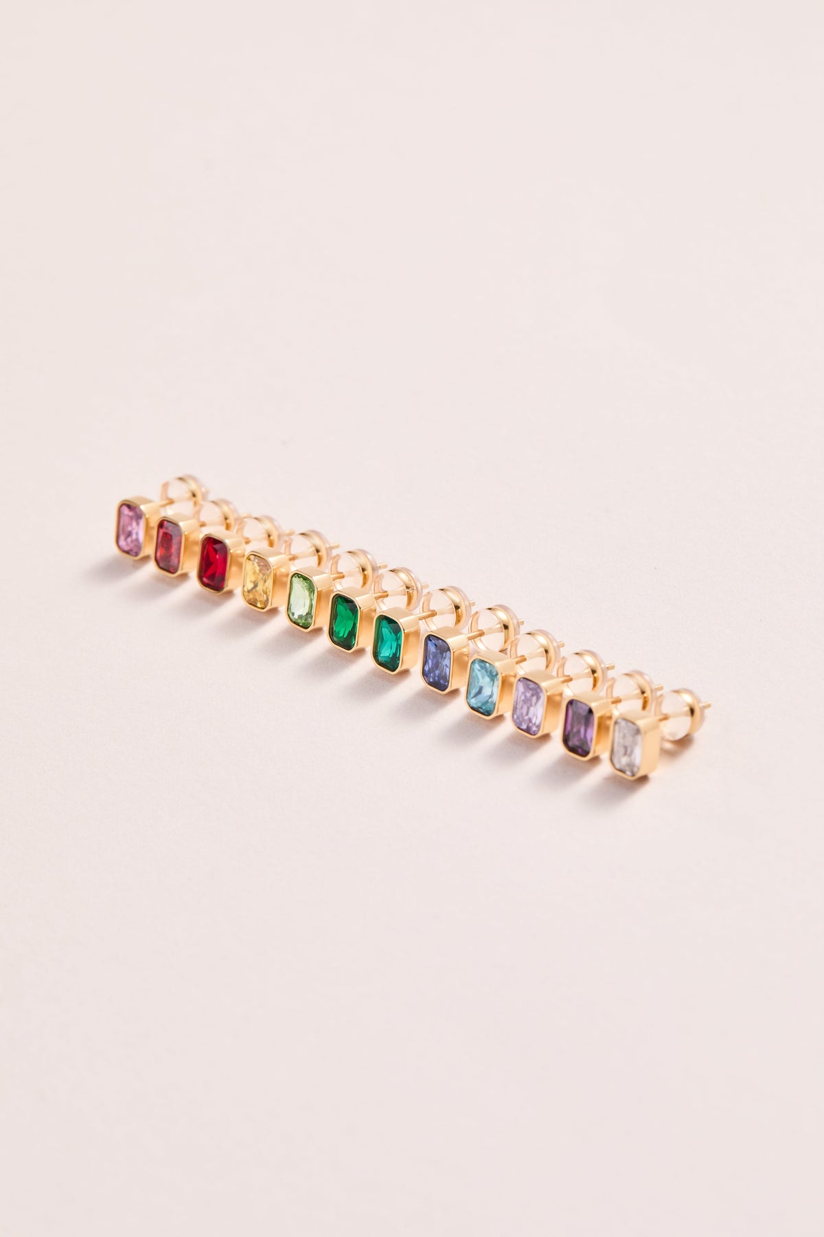 July Emerald Cut Birthstone Stud Earrings T-Shirts