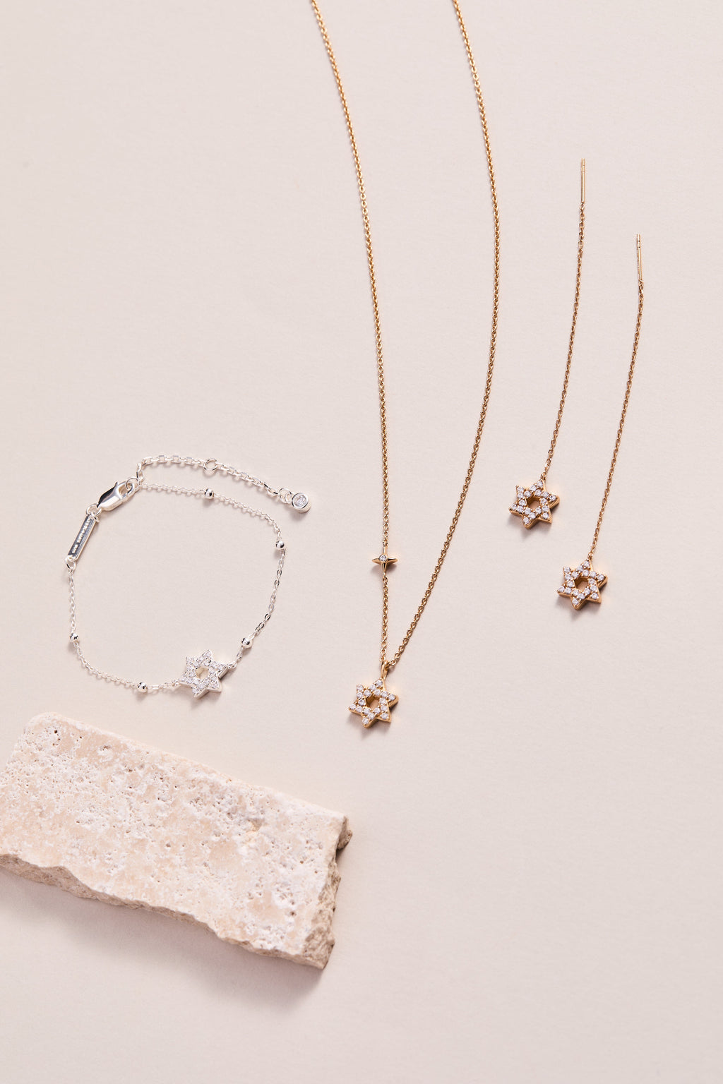 Star David Delicate Pave Crystal Pendant Necklace T-Shirts