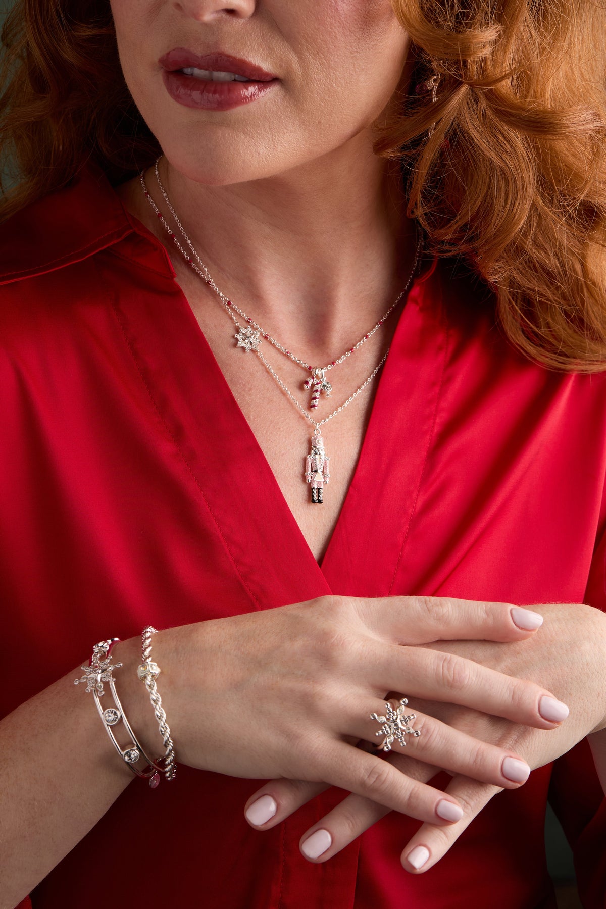 Nutcracker & Snowflake Pendant Necklace T-Shirts