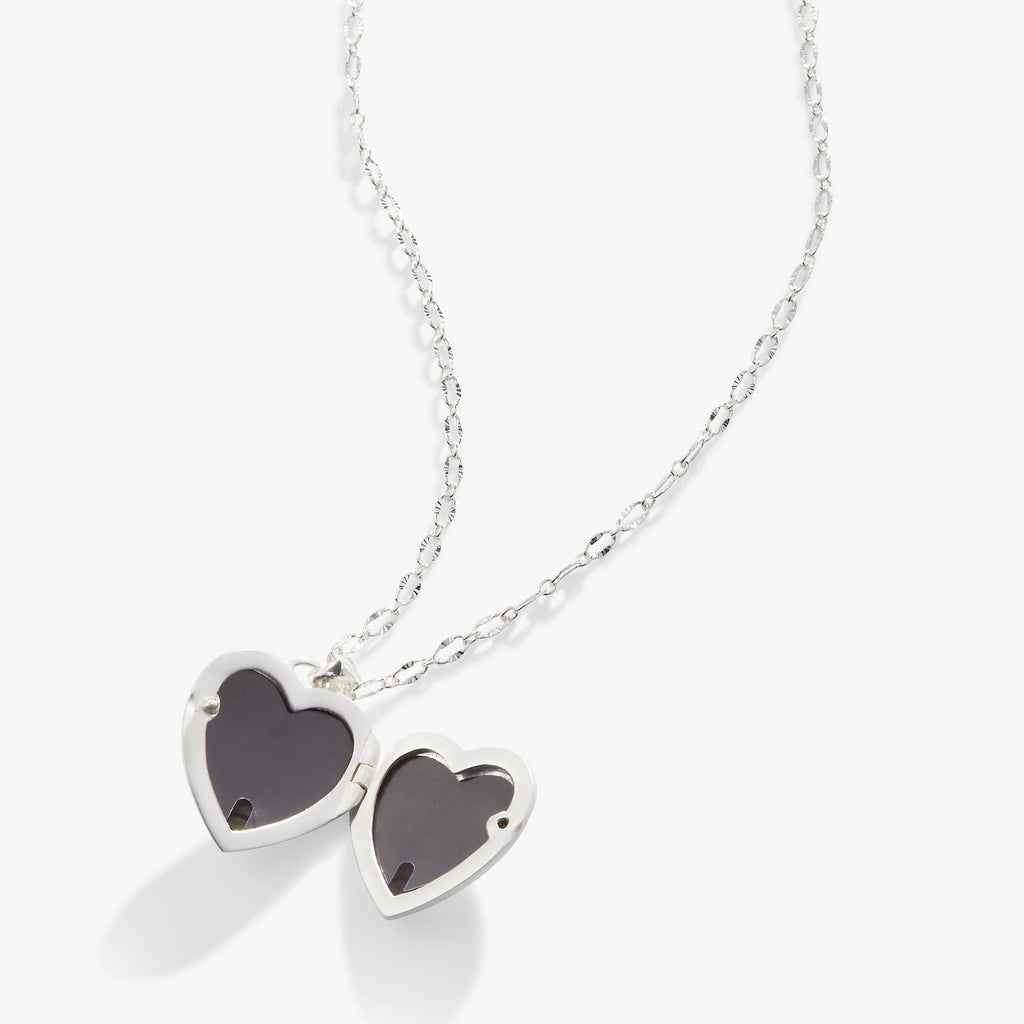 Textured Heart Locket Necklace T-Shirts