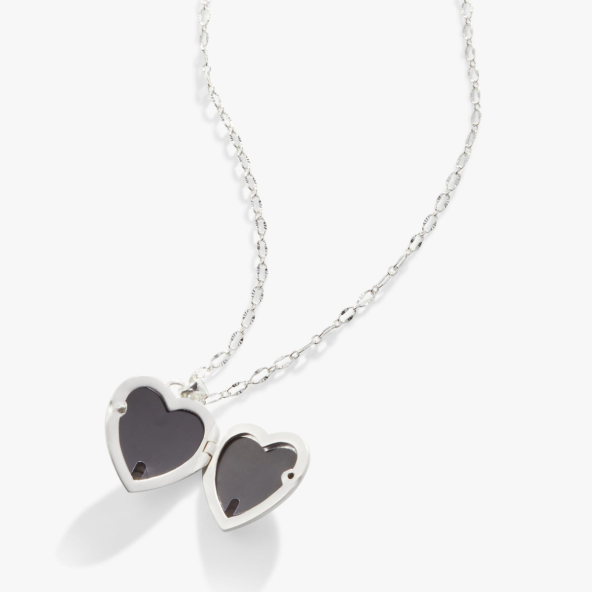 Textured Heart Locket Necklace T-Shirts
