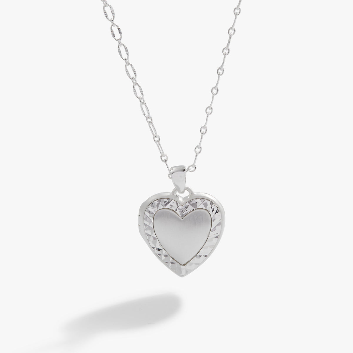 Textured Heart Locket Necklace T-Shirts