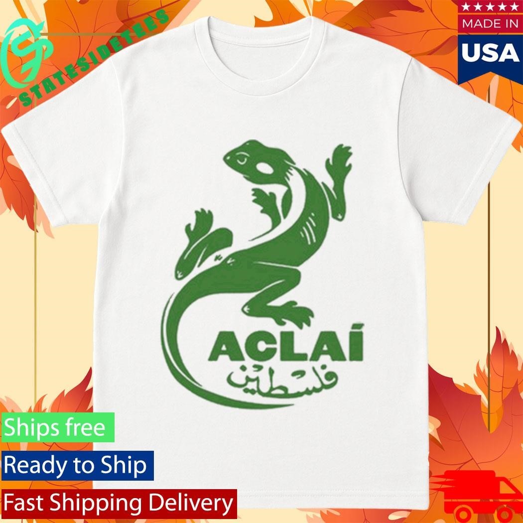 ACLAÍ Palestine Organic White Shirt Unisex , , , Long Sleeve Tee