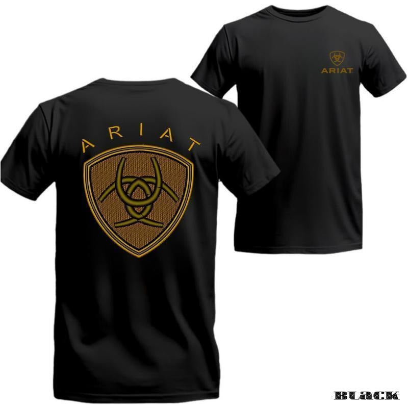 ARIAT Gold Badge Emblem Celebrating Western Bold Shirt T-Shirts