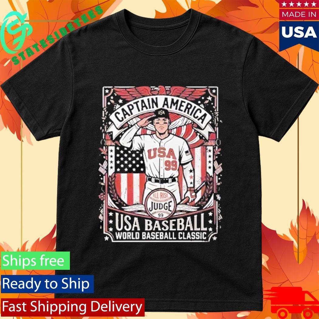 Aaron Judge Captain America Usa Baseball World Baseball Classic Shirt Unisex , , , Long Sleeve Tee