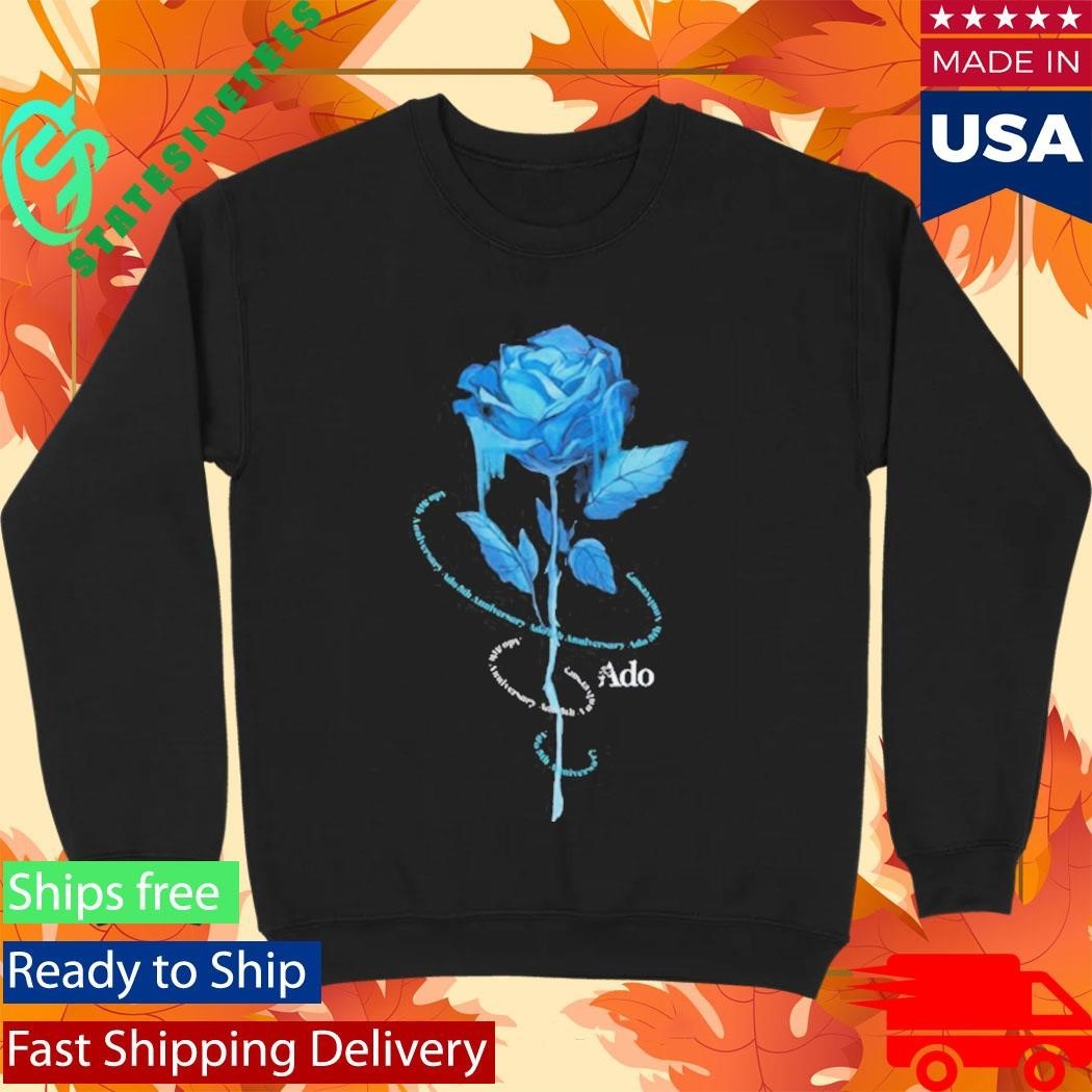 Ado Blue Rose Unisex , , , Long Sleeve Tee