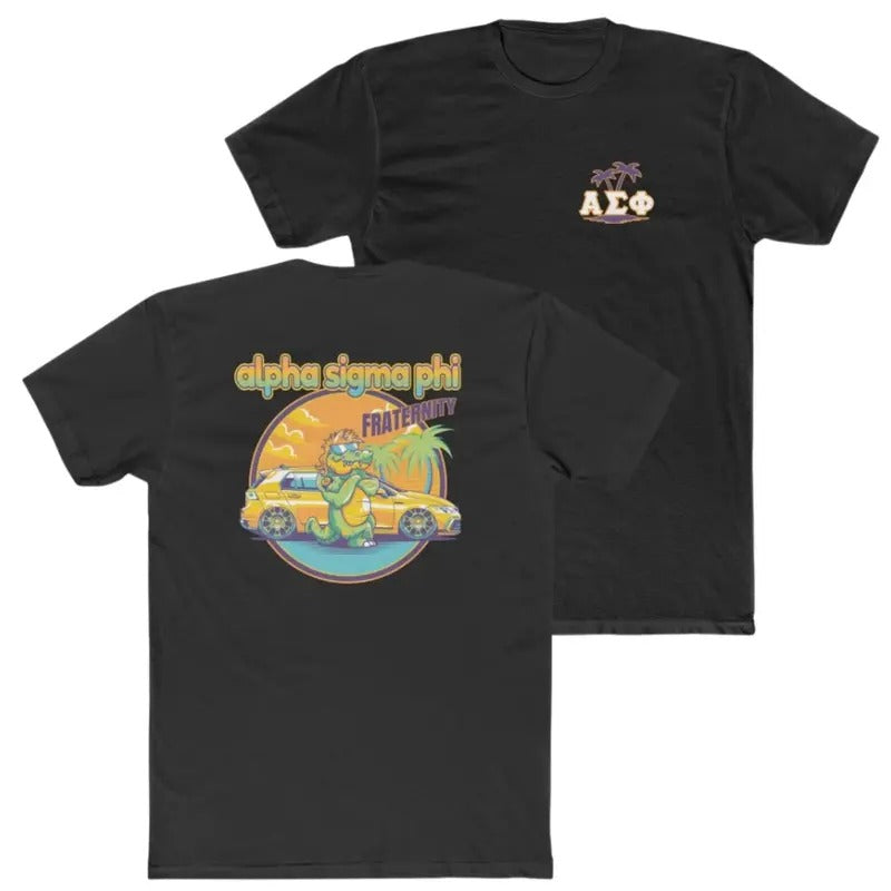 Alpha Sigma Phi Retro Casual T-Shirts