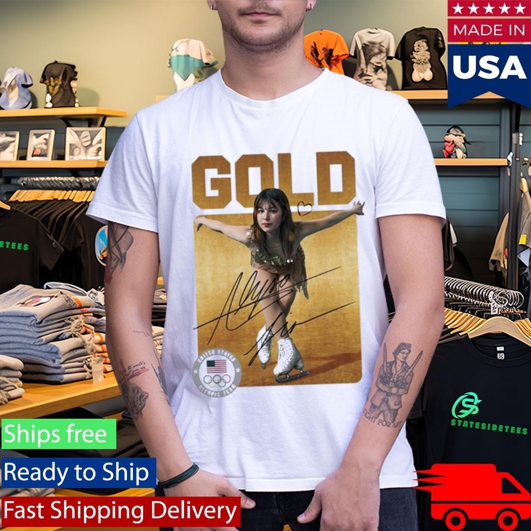 Alysa Liu Gold United States Olympic Team Signature Shirt Unisex , , , Long Sleeve Tee