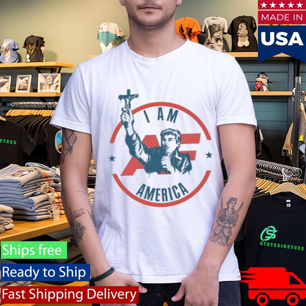 America First Crucifix Unisex , , , Long Sleeve Tee