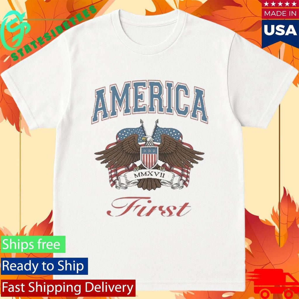 America First Vintage Eagle Shirt Unisex , , , Long Sleeve Tee