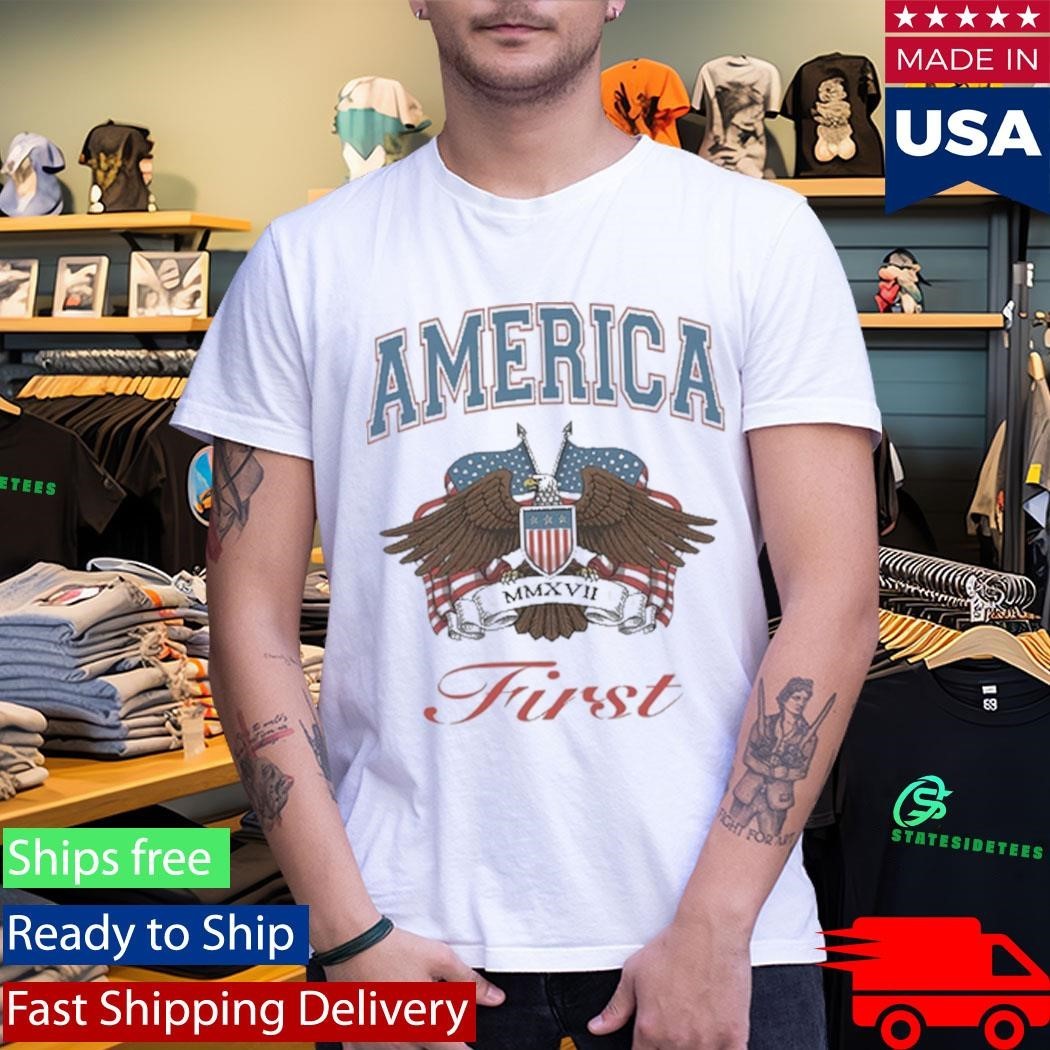 America First Vintage Eagle Shirt Unisex , , , Long Sleeve Tee