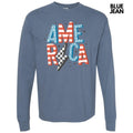 America Lightning Bolt Long Sleeve Comfort Colors T-Shirts